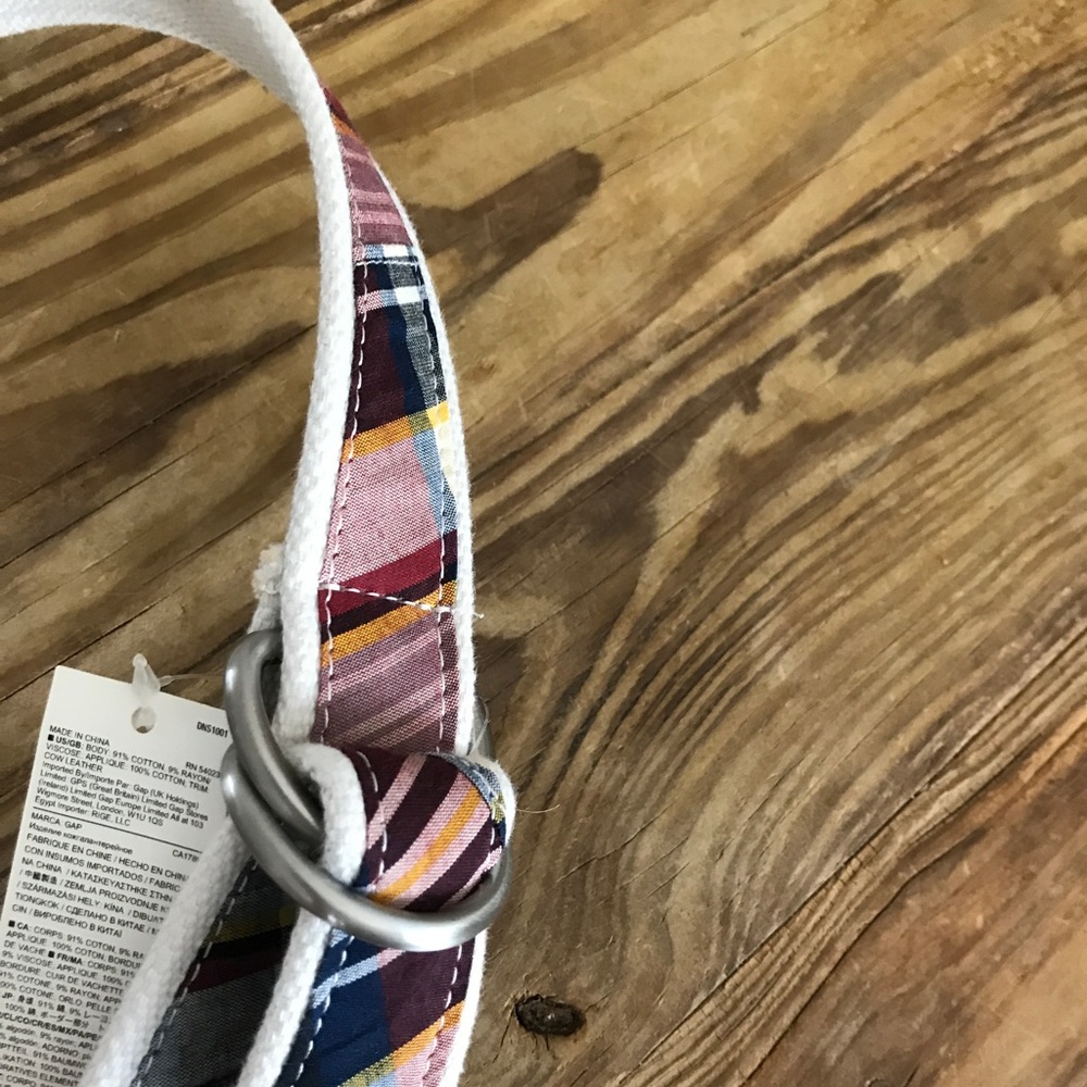 Vintage Gap Cotton Canvas Plaid Belt - Picture 2 of 6
